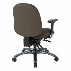 Flash Sale 🌟 Office Star Multi-Function Mid Back Chair With Seat Slider In Brown Fabric 😉 -Deals Writing Desks Store 2199864 3 L