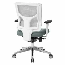 Best reviews of 🛒 Office Star ProGrid White Mesh Mid Back Chair With Gray Mesh Fabric Seat 👍 -Deals Writing Desks Store 2199891 2 L