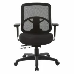 Buy 🎉 Office Star ProGrid Mesh Black Back Task Chair With Padded Fabric Seat 🛒 -Deals Writing Desks Store 2199892 2 L