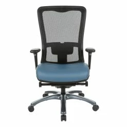 Outlet 🛒 Office Star ProGrid High Back Mesh Fabric Chair In Dillon Blue 👍 -Deals Writing Desks Store 2199894 1 L