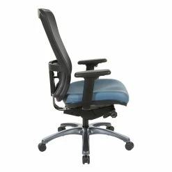 Outlet 🛒 Office Star ProGrid High Back Mesh Fabric Chair In Dillon Blue 👍 -Deals Writing Desks Store 2199894 2 L