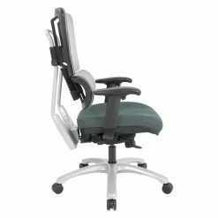 Brand new 👏 Office Star Vertical Gray Mesh Back Fabric Chair With Silver Base And Gray Mesh Seat 😉 -Deals Writing Desks Store 2199895 2 L