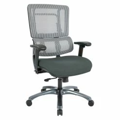 Best deal 🌟 Office Star Vertical Gray Mesh Fabric Back Chair With Titanium Base And Gray Mesh Seat ❤️