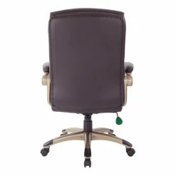 Buy 🤩 Office Star High Back Executive Manager's Chair With Espresso Bonded Leather ⌛ -Deals Writing Desks Store 2201845 4 L