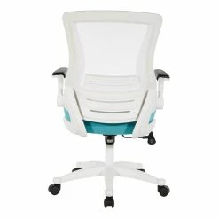Coupon 😍 Office Star White Screen Back Manager's Chair In White Turquoise Fabric And PU Arms Pads ⭐ 10 Coupon 😍 Office Star White Screen Back Manager's Chair In White Turquoise Fabric And PU Arms Pads ⭐ -Deals Writing Desks Store 2202611 2 L