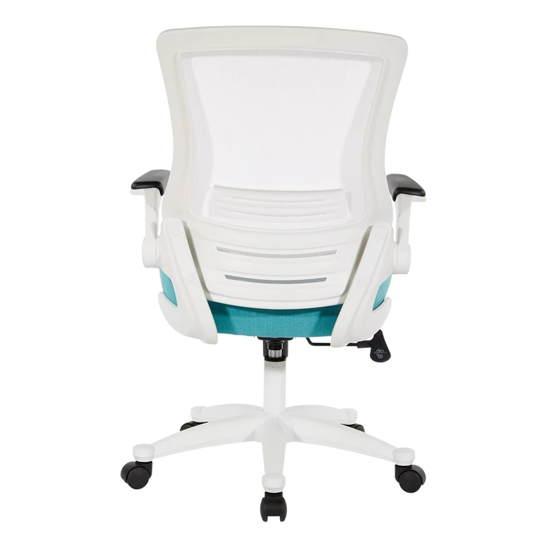 Coupon 😍 Office Star White Screen Back Manager's Chair In White Turquoise Fabric And PU Arms Pads ⭐ 5 Coupon 😍 Office Star White Screen Back Manager's Chair In White Turquoise Fabric And PU Arms Pads ⭐ - Image 3