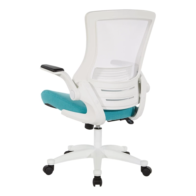 Coupon 😍 Office Star White Screen Back Manager's Chair In White Turquoise Fabric And PU Arms Pads ⭐ 6 Coupon 😍 Office Star White Screen Back Manager's Chair In White Turquoise Fabric And PU Arms Pads ⭐ - Image 4