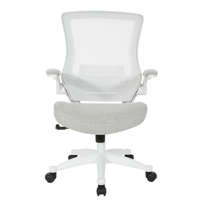 Buy ⭐ Office Star White Screen Back Manager's Chair In Linen Stone Gray Fabric 😀 4 Buy ⭐ Office Star White Screen Back Manager's Chair In Linen Stone Gray Fabric 😀 - Image 2