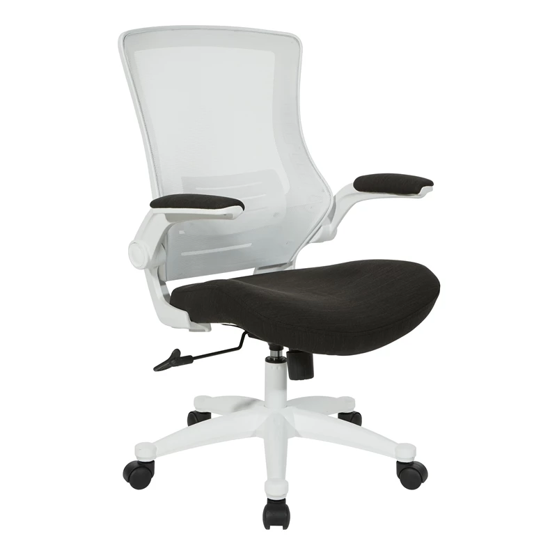 Cheap 🎉 Office Star White Screen Back Manager's Chair In Linen Black Fabric 💯 3 Cheap 🎉 Office Star White Screen Back Manager's Chair In Linen Black Fabric 💯