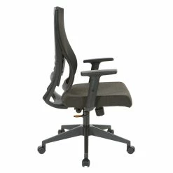 Cheapest ⌛ Office Star Vertical Mesh Back Chair In Black Frame With Black Linen Fabric Seat 🛒 -Deals Writing Desks Store 2202617 2 L