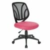 Promo 😍 Office Star Screen Back Armless Task Chair With Pink Mesh Fabric And Wheel Carpet Casters ❤️ -Deals Writing Desks Store 2202620 L