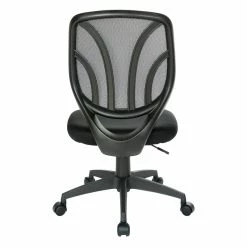 Best Sale 😍 Office Star Screen Back Armless Task Chair With Black Mesh Back And Fabric Seat 🎁 -Deals Writing Desks Store 2202622 3 L