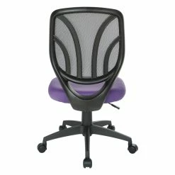 Flash Sale 🔥 Office Star Screen Back Armless Task Chair With Purple Mesh Fabric And Wheel Carpet Casters ❤️ -Deals Writing Desks Store 2202623 3 L