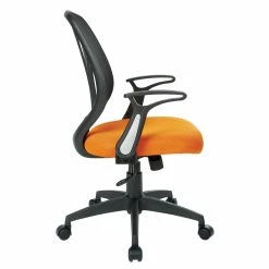 Top 10 🥰 Office Star Screen Back Chair With Orange Mesh Flip Arms And Silver Accents ❤️ -Deals Writing Desks Store 2202627 3 L