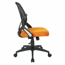 Top 10 🥰 Office Star Screen Back Chair With Orange Mesh Flip Arms And Silver Accents ❤️ -Deals Writing Desks Store 2202627 4 L