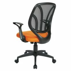 Top 10 🥰 Office Star Screen Back Chair With Orange Mesh Flip Arms And Silver Accents ❤️ -Deals Writing Desks Store 2202627 6 L