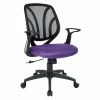 Brand new 👏 Office Star Screen Back Chair With Purple Mesh Flip Arms And Silver Accents 🤩 -Deals Writing Desks Store 2202631 L