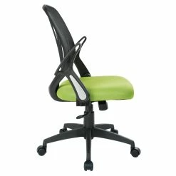 Buy 🎉 Office Star Screen Back Chair With Green Mesh Flip Arms And Silver Accents 💯 -Deals Writing Desks Store 2202632 3 L