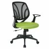 Buy 🎉 Office Star Screen Back Chair With Green Mesh Flip Arms And Silver Accents 💯 -Deals Writing Desks Store 2202632 L