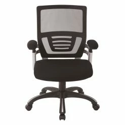 Top 10 ✨ Office Star Mesh Back Black Manager's Chair With Fabric Seat Adjustable Fabric Padded Arms 💯 -Deals Writing Desks Store 2202635 1 L
