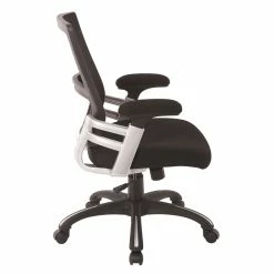 Top 10 ✨ Office Star Mesh Back Black Manager's Chair With Fabric Seat Adjustable Fabric Padded Arms 💯 -Deals Writing Desks Store 2202635 3 L