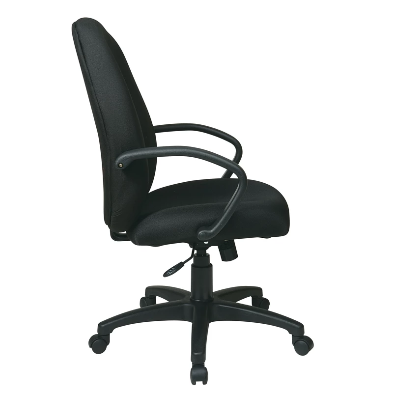 New 😀 Office Star Executive High Back Manager's Chair With Black Fabric Back Padded Contour Seat 😀 4 New 😀 Office Star Executive High Back Manager's Chair With Black Fabric Back Padded Contour Seat 😀 - Image 2