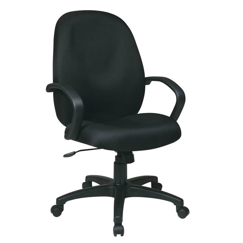 New 😀 Office Star Executive High Back Manager's Chair With Black Fabric Back Padded Contour Seat 😀 3 New 😀 Office Star Executive High Back Manager's Chair With Black Fabric Back Padded Contour Seat 😀