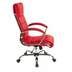 Coupon ❤️ Office Star Executive Chair With Thick Padded Red Faux Leather Seat 👏 -Deals Writing Desks Store 2204178 2 L