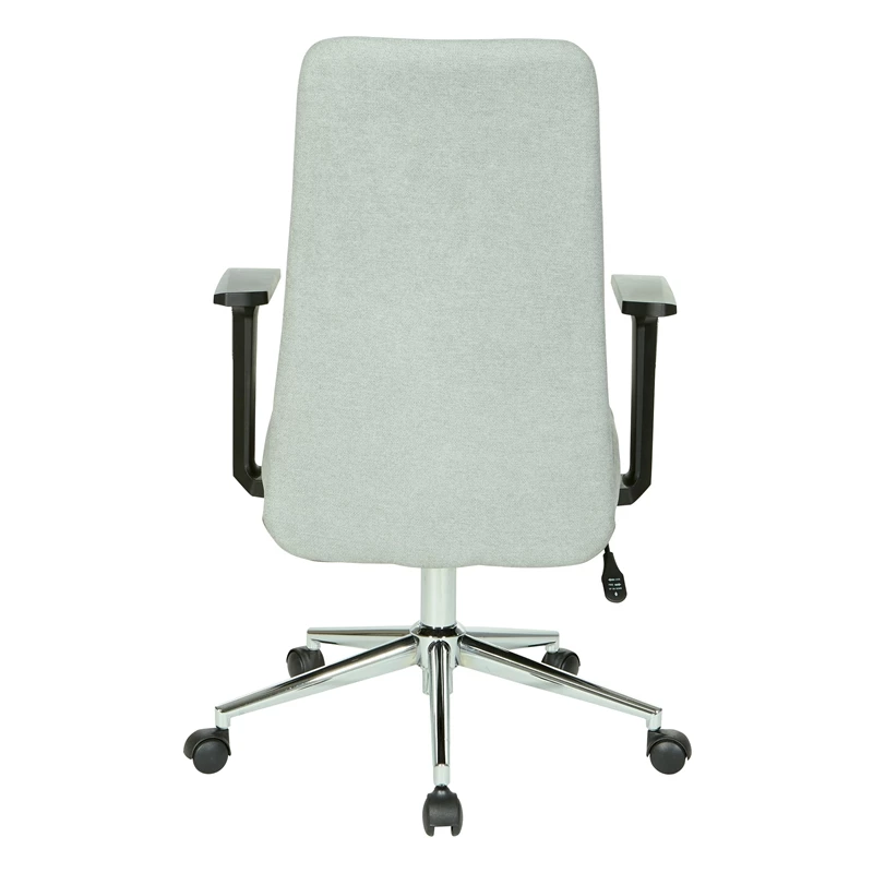 Deals 🎁 OSP Home Furnishings Evanston Office Chair In Fog Gray Fabric With Chrome Base 🥰 6 Deals 🎁 OSP Home Furnishings Evanston Office Chair In Fog Gray Fabric With Chrome Base 🥰 - Image 4