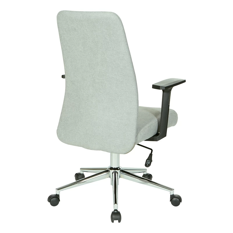 Deals 🎁 OSP Home Furnishings Evanston Office Chair In Fog Gray Fabric With Chrome Base 🥰 7 Deals 🎁 OSP Home Furnishings Evanston Office Chair In Fog Gray Fabric With Chrome Base 🥰 - Image 5