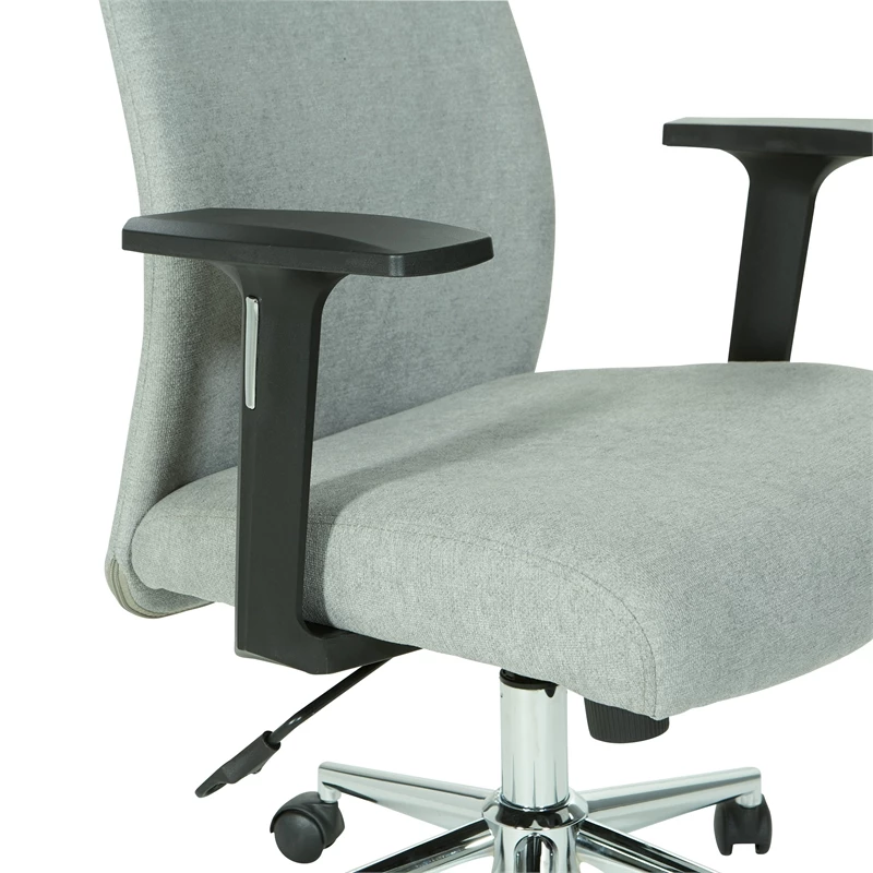 Deals 🎁 OSP Home Furnishings Evanston Office Chair In Fog Gray Fabric With Chrome Base 🥰 8 Deals 🎁 OSP Home Furnishings Evanston Office Chair In Fog Gray Fabric With Chrome Base 🥰 - Image 6
