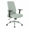 Deals 🎁 OSP Home Furnishings Evanston Office Chair In Fog Gray Fabric With Chrome Base 🥰 -Deals Writing Desks Store 2215410 L