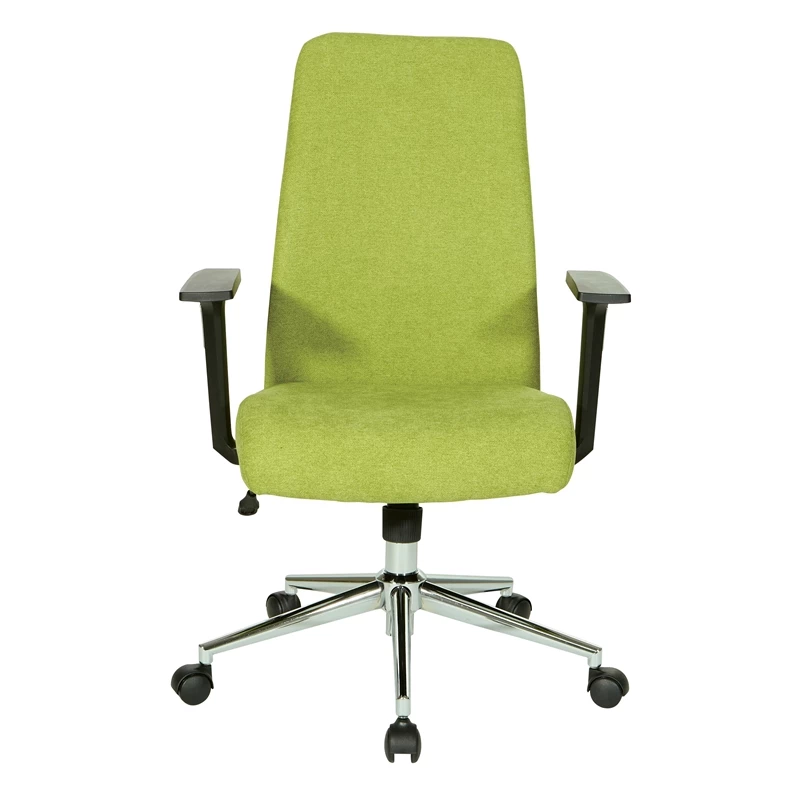 Outlet 🎁 OSP Home Furnishings Evanston Office Chair In Basil Green Fabric With Chrome Base 👏 4 Outlet 🎁 OSP Home Furnishings Evanston Office Chair In Basil Green Fabric With Chrome Base 👏 - Image 2