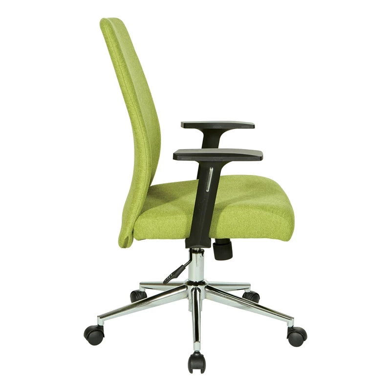 Outlet 🎁 OSP Home Furnishings Evanston Office Chair In Basil Green Fabric With Chrome Base 👏 5 Outlet 🎁 OSP Home Furnishings Evanston Office Chair In Basil Green Fabric With Chrome Base 👏 - Image 3