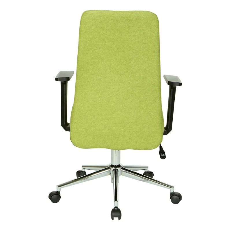 Outlet 🎁 OSP Home Furnishings Evanston Office Chair In Basil Green Fabric With Chrome Base 👏 6 Outlet 🎁 OSP Home Furnishings Evanston Office Chair In Basil Green Fabric With Chrome Base 👏 - Image 4
