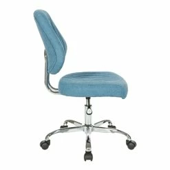 Budget 🤩 Office Star Sunnydale Office Chair In Sky Blue Fabric With Chrome Base 🛒 -Deals Writing Desks Store 2215865 2 L