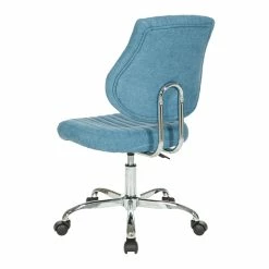 Budget 🤩 Office Star Sunnydale Office Chair In Sky Blue Fabric With Chrome Base 🛒 -Deals Writing Desks Store 2215865 4 L