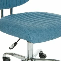 Budget 🤩 Office Star Sunnydale Office Chair In Sky Blue Fabric With Chrome Base 🛒 -Deals Writing Desks Store 2215865 5 L