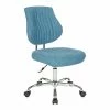 Budget 🤩 Office Star Sunnydale Office Chair In Sky Blue Fabric With Chrome Base 🛒 -Deals Writing Desks Store 2215865 L