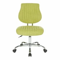 Hot Sale 🎁 OSP Home Furnishings Sunnydale Office Chair In Basil Green Fabric With Chrome Base ✨ -Deals Writing Desks Store 2215866 1 L