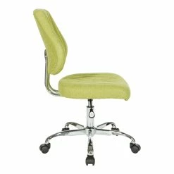 Hot Sale 🎁 OSP Home Furnishings Sunnydale Office Chair In Basil Green Fabric With Chrome Base ✨ -Deals Writing Desks Store 2215866 2 L