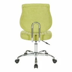 Hot Sale 🎁 OSP Home Furnishings Sunnydale Office Chair In Basil Green Fabric With Chrome Base ✨ -Deals Writing Desks Store 2215866 3 L