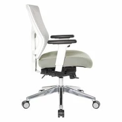 Cheapest ⌛ Office Star Pro Grid Gray Mesh Fabric Mid Back Chair With 2-Way Adjustable Arms 🔔 -Deals Writing Desks Store 2223356 1 L