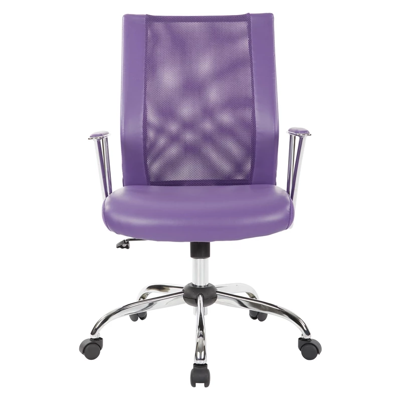 Promo 🎁 OSP Home Furnishings Bridgeway Office Chair With Purple Woven Mesh Fabric And Chrome Base 💯 4 Promo 🎁 OSP Home Furnishings Bridgeway Office Chair With Purple Woven Mesh Fabric And Chrome Base 💯 - Image 2