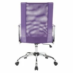 Promo 🎁 OSP Home Furnishings Bridgeway Office Chair With Purple Woven Mesh Fabric And Chrome Base 💯 12 Promo 🎁 OSP Home Furnishings Bridgeway Office Chair With Purple Woven Mesh Fabric And Chrome Base 💯 -Deals Writing Desks Store 2226180 3 L