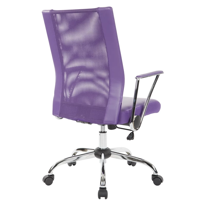 Promo 🎁 OSP Home Furnishings Bridgeway Office Chair With Purple Woven Mesh Fabric And Chrome Base 💯 7 Promo 🎁 OSP Home Furnishings Bridgeway Office Chair With Purple Woven Mesh Fabric And Chrome Base 💯 - Image 5