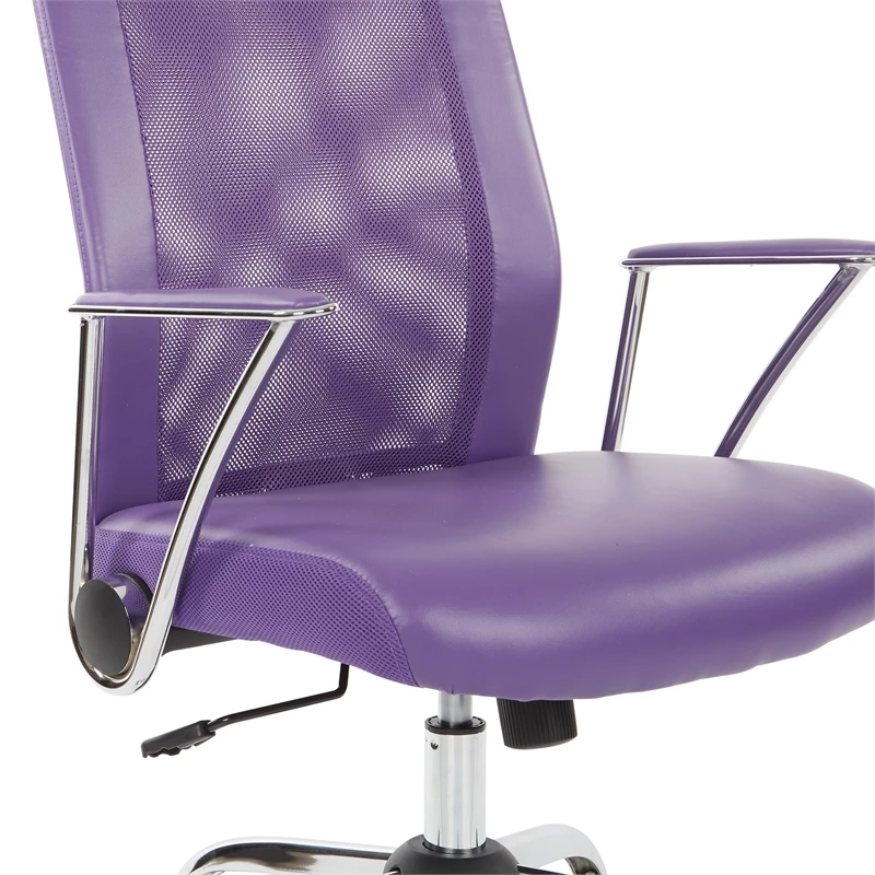 Promo 🎁 OSP Home Furnishings Bridgeway Office Chair With Purple Woven Mesh Fabric And Chrome Base 💯 8 Promo 🎁 OSP Home Furnishings Bridgeway Office Chair With Purple Woven Mesh Fabric And Chrome Base 💯 - Image 6
