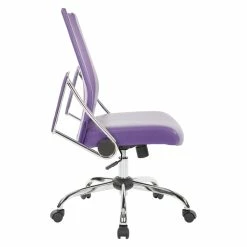 Promo 🎁 OSP Home Furnishings Bridgeway Office Chair With Purple Woven Mesh Fabric And Chrome Base 💯 15 Promo 🎁 OSP Home Furnishings Bridgeway Office Chair With Purple Woven Mesh Fabric And Chrome Base 💯 -Deals Writing Desks Store 2226180 6 L
