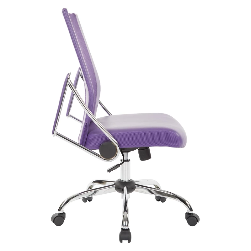Promo 🎁 OSP Home Furnishings Bridgeway Office Chair With Purple Woven Mesh Fabric And Chrome Base 💯 9 Promo 🎁 OSP Home Furnishings Bridgeway Office Chair With Purple Woven Mesh Fabric And Chrome Base 💯 - Image 7