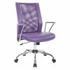 Promo 🎁 OSP Home Furnishings Bridgeway Office Chair With Purple Woven Mesh Fabric And Chrome Base 💯 -Deals Writing Desks Store 2226180 L